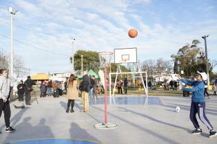 Inauguración de cancha Polifuncional en Ing. José Serrato 