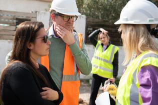 Recorrida por obra Sarandí en el marco del programa de Saneamiento Urbano