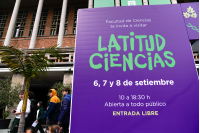 Latitud Ciencias 2023 en el atrio de la intendencia de Montevideo ,  06 de setiembre de 2023