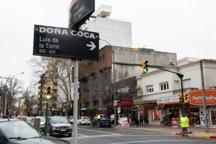 Encendido de semáforo en la calle 21 de Setiembre esquina Luis de Latorre