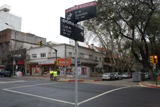 Encendido de semáforo en la calle 21 de Setiembre esquina Luis de Latorre