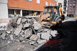 Obras en la calle Reconquista y Colón en el marco del programa Late Ciudad Vieja