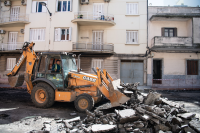 Obras en la calle Reconquista y Colón en el marco del programa Late Ciudad Vieja