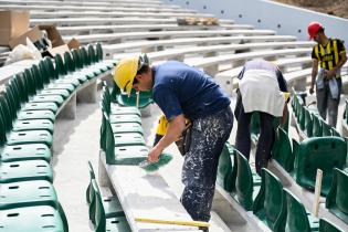 Avance de obras en el teatro de Verano Avance de obras en el teatro de Verano