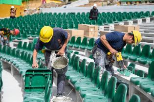 Avance de obras en el teatro de Verano Avance de obras en el teatro de Verano