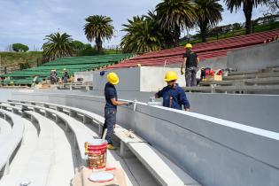 Avance de obras en el teatro de Verano Avance de obras en el teatro de Verano
