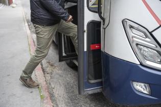 Parada de ómnibus en Montevideo