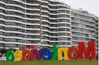  Intervención en letras de Montevideo en el marco del Mes de la Diversidad