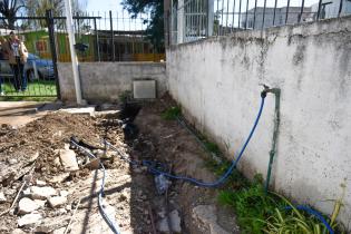 Recorrida por obras de saneamiento en la calle Charcas, barrio Casabò Recorrida por obras de saneamiento en la calle Charcas, barrio Casabò