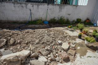 Recorrida por obras de saneamiento en la calle Charcas, barrio Casabò Recorrida por obras de saneamiento en la calle Charcas, barrio Casabò