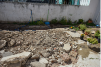 Recorrida por obras de saneamiento en la calle Charcas, barrio Casabò 