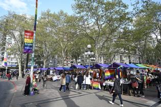 Feria por marcha de la Diversidad en plaza de Cagancha