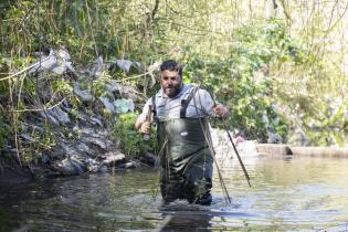  Instalación de biobardas en Camino José Strassner en el marco del proyecto Áreas Liberadas