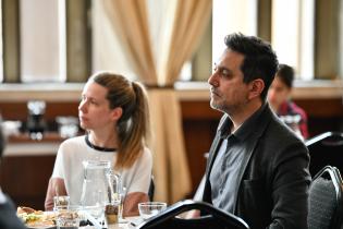 Almuerzo de trabajo con la prensa por anuncios sobre limpieza de la Intendencia de Montevideo