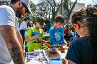 Actividades en plaza Juan Angel Silva por el día de las plazas