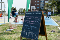 Actividades en plaza Juan Angel Silva por el día de las plazas