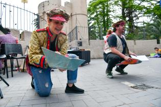 Actividades en el castillo del Parque Rodó por el día de las plazas