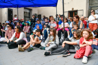 Actividades en el castillo del Parque Rodó por el día de las plazas