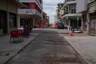 Avance de obras en calle Colon entre Reconquista y Sarandi , 31 de octubre de 2023