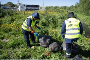 Limpieza de biobardas en el barrio Bajo Valencia