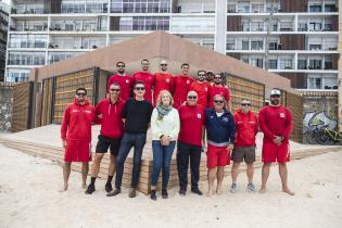 Inicio de temporada de guardavidas en la playa Pocitos