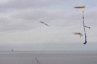 Remontada de cometas en la playa del Cerro ,  15 de noviembre de 2023