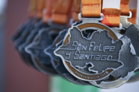 Llegada de ganadoras y ganadores de la carrera San Felipe y Santiago