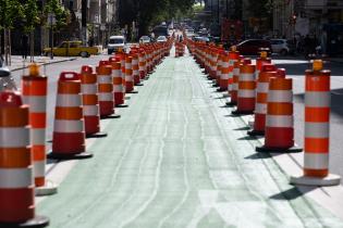 Avance de obras en ciclovía de Avda. 18 de Julio