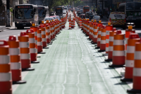 Avance de obras en ciclovía de Avda. 18 de Julio