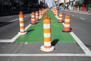 Avance de obras en ciclovía de Avda. 18 de Julio Avance de obras en ciclovía de Avda. 18 de Julio