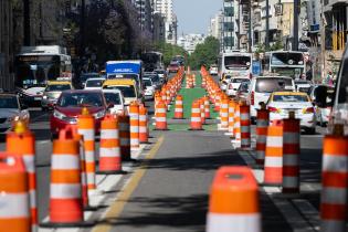 Avance de obras en ciclovía de Avda. 18 de Julio Avance de obras en ciclovía de Avda. 18 de Julio