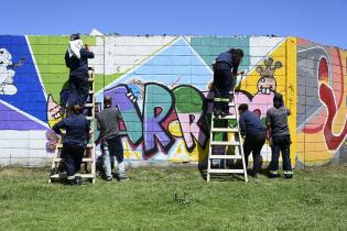 Mural por los 300 años de Montevideo en Cedel Casavalle