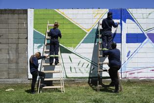 Mural por los 300 años de Montevideo en Cedel Casavalle