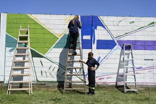 Mural por los 300 años de Montevideo en Cedel Casavalle