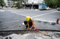 Obras de tránsito adaptativo en 21 de Setiembre