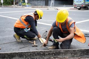 Obras de tránsito adaptativo en 21 de Setiembre