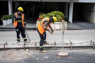 Obras de tránsito adaptativo en 21 de Setiembre