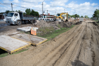 Avance de obras en Av. Don Pedro de Mendoza entre Teniente Rinaldi y Camino Capitán Tula