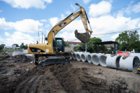 Avance de obras en Av. Don Pedro de Mendoza entre Teniente Rinaldi y Camino Capitán Tula