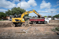 Avance de obras en Av. Don Pedro de Mendoza entre Teniente Rinaldi y Camino Capitán Tula