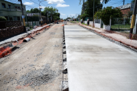 Avance de obras en la calle Cochabamba desde Mateo Cortés hasta Camino Maldonado