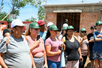 Intendenta Carolina Cosse recorre obras del proyecto de relocalización del asentamiento Santa María Eugenia ,11 de diciembre de 2023