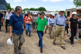 Intendenta Carolina Cosse recorre obras del proyecto de relocalización del asentamiento Santa María Eugenia ,11 de diciembre de 2023