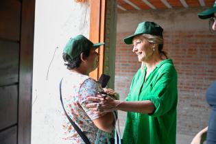 Intendenta Carolina Cosse recorre obras del proyecto de relocalización del asentamiento Santa María Eugenia ,11 de diciembre de 2023