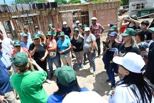 Intendenta Carolina Cosse recorre obras del proyecto de relocalización del asentamiento Santa María Eugenia ,11 de diciembre de 2023