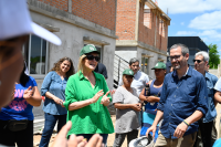 Intendenta Carolina Cosse recorre obras del proyecto de relocalización del asentamiento Santa María Eugenia ,11 de diciembre de 2023