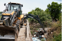 Trabajos de desobstrucción en el arroyo Pantanoso, 14 de diciembre  de 2023