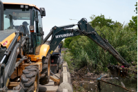 Trabajos de desobstrucción en el arroyo Pantanoso, 14 de diciembre  de 2023