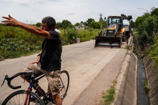 Trabajos de desobstrucción en el arroyo Pantanoso. Trabajos de desobstrucción en el arroyo Pantanoso, 14 de diciembre de 2023