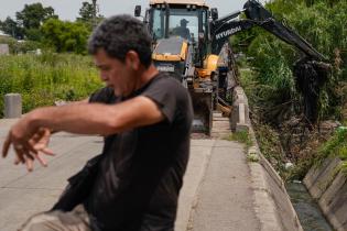 Trabajos de desobstrucción en el arroyo Pantanoso. Trabajos de desobstrucción en el arroyo Pantanoso, 14 de diciembre de 2023